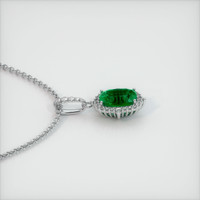 2.05 Ct. Emerald  Pendant - 18K White Gold