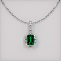2.11 Ct. Emerald  Pendant - 18K White Gold