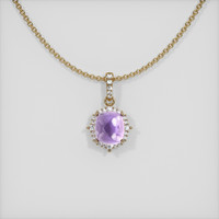 2.06 Ct. Sapphire Pendant, 14K Yellow Gold 1