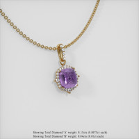 2.06 Ct. Sapphire Pendant, 14K Yellow Gold 2