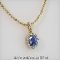 1.76 Ct. Gemstone Pendant, 14K Yellow Gold 2