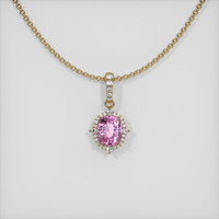 1.41 Ct. Sapphire Pendant, 14K Yellow Gold 1