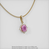 1.41 Ct. Sapphire Pendant, 14K Yellow Gold 2