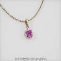 0.93 Ct. Sapphire Pendant, 14K Yellow Gold 2