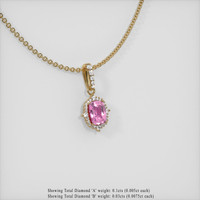 0.66 Ct. Sapphire Pendant, 14K Yellow Gold 2
