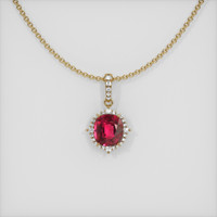 1.15 Ct. Ruby Pendant, 14K Yellow Gold 1