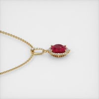 1.15 Ct. Ruby Pendant, 14K Yellow Gold 3