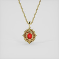4.79 Ct. Ruby Pendant, 14K Yellow Gold 4