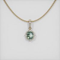 0.81 Ct. Sapphire Pendant, 14K Yellow Gold 1
