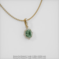 0.81 Ct. Sapphire Pendant, 14K Yellow Gold 2