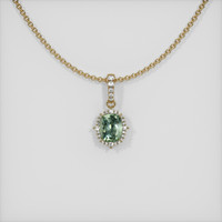 1.10 Ct. Sapphire Pendant, 14K Yellow Gold 1