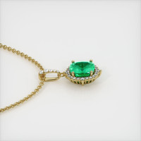 3.85 Ct. Emerald  Pendant - 18K Yellow Gold