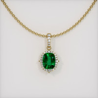 2.05 Ct. Emerald Pendant, 18K Yellow Gold 1