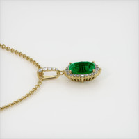 2.05 Ct. Emerald Pendant, 18K Yellow Gold 3