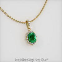 2.01 Ct. Emerald  Pendant - 18K Yellow Gold