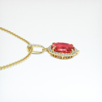 2.78 Ct. Padparadscha Sapphire Pendant, 18K Yellow Gold 3