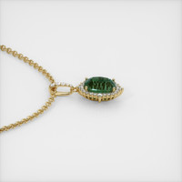 4.50 Ct. Bluish Green Sapphire Pendant, 18K Yellow Gold 3
