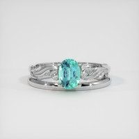0.83 Ct. Emerald Ring, Platinum 950 1