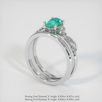 0.83 Ct. Emerald Ring, Platinum 950 2