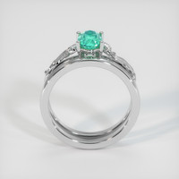 0.83 Ct. Emerald Ring, Platinum 950 3