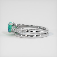 0.83 Ct. Emerald Ring, Platinum 950 4