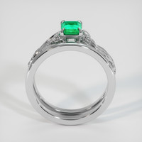 0.48 Ct. Emerald Ring, Platinum 950 3