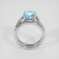2.69 Ct. Blue Aquamarine Ring, Platinum 950 3