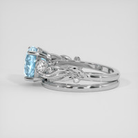 2.69 Ct. Blue Aquamarine Ring, Platinum 950 4