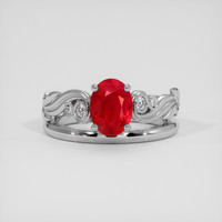 1.50 Ct. Ruby Ring, Platinum 950 1