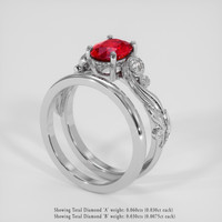 1.50 Ct. Ruby Ring, Platinum 950 2