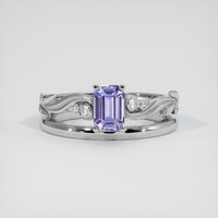 1.14 Ct. Violet Sapphire Ring, Platinum 950 1