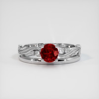 1.02 Ct. Ruby Ring, Platinum 950 1