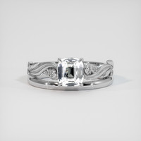 2.02 Ct. White Sapphire Ring, Platinum 950 1