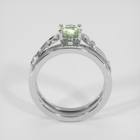 1.04 Ct. Yellowish Green Sapphire Ring, Platinum 950 3