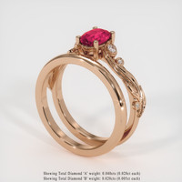 1.08 Ct. Ruby Ring, 14K Rose Gold 2