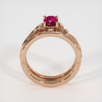 0.88 Ct. Ruby Ring, 14K Rose Gold 3