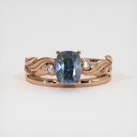 1.58 Ct. Sapphire Ring, 14K Rose Gold 1