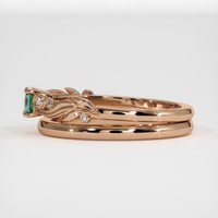 0.42 Ct. Greenish Blue Sapphire Ring, 14K Rose Gold 4