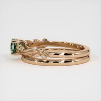 0.79 Ct. Bluish Green Sapphire Ring, 18K Rose Gold 4