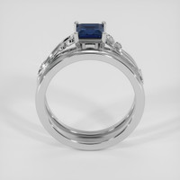 0.89 Ct. Blue Sapphire Ring, 14K White Gold 3