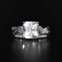 2.92 Ct. Gemstone Ring, 14K White Gold 1