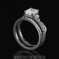 2.12 Ct. White Sapphire Ring, 14K White Gold 2