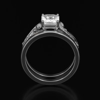 2.12 Ct. White Sapphire Ring, 14K White Gold 3