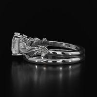 2.12 Ct. White Sapphire Ring, 14K White Gold 4