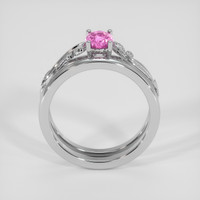 0.82 Ct. Pink Sapphire Ring, 14K White Gold 3