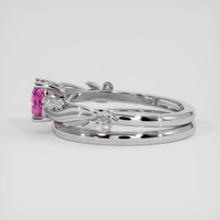 0.82 Ct. Pink Sapphire Ring, 14K White Gold 4