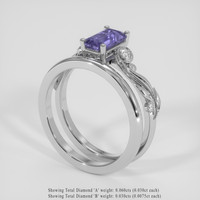 1.47 Ct. Purple Sapphire Ring, 14K White Gold 2