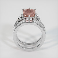2.44 Ct. Pinkish Brown Sapphire Ring, 14K White Gold 3