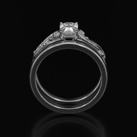 1.09 Ct. White Sapphire Ring, 14K White Gold 3