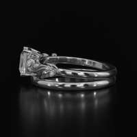 1.09 Ct. White Sapphire Ring, 14K White Gold 4